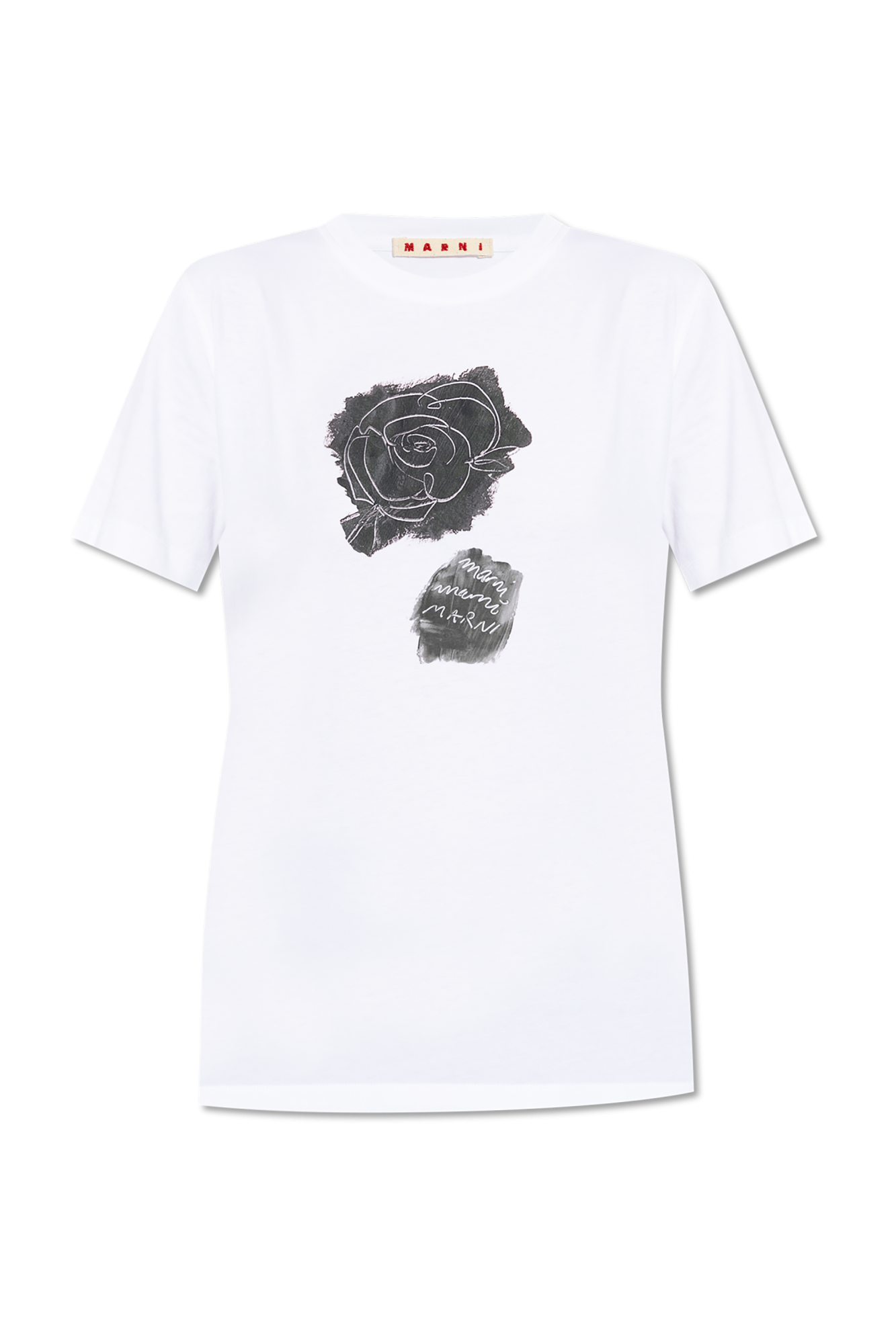 White T-shirt with print Marni - Vitkac AS